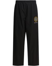 Balenciaga - Sports Pants With Logo Trousers Nero-Uomo - Lyst