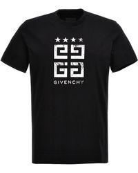 Givenchy - Logo Print T Shirt Bianco/Nero - Lyst