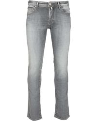 Jacob Cohen - Pant 5 Pkt Super Slim Fit Nick Slim V2 Salpa Bianca 9 Oz Jeans Grey - Lyst