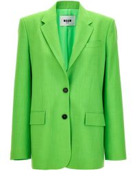 MSGM - Single-breasted Blazer Blazer And Suits - Lyst