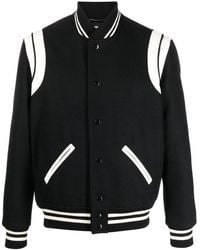 Saint Laurent - Wool Bomber Jacket - Lyst