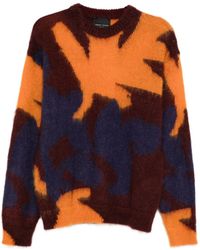 Roberto Collina - Ikebana Inlay Crewneck Mohair Sweater - Lyst