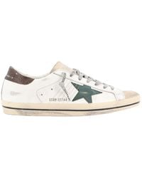 Golden Goose - Leather And Suede Sneakers With Used Effect - Lyst