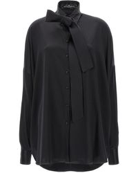 Ermanno Scervino - Pussy-bow Silk Shirt Shirt, Blouse - Lyst