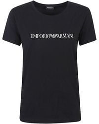 Emporio Armani - Logo Cotton T-Shirt - Lyst