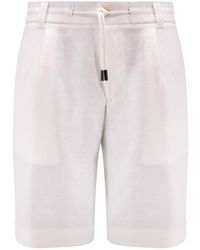 BOSS - Linen Bermuda Shorts - Lyst