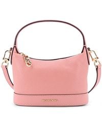 Michael Kors - Wythe Leather Handbag With Frontal Logo - Lyst