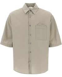 Lemaire - Short-Sleeved Cotton Fluid Shirt - Lyst