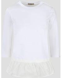 Herno - Chic Cotton Jersey And New Techno Taffetà T-shirt - Lyst