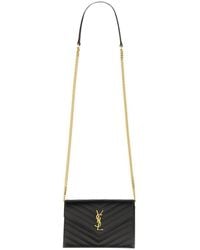Saint Laurent - "envelope Cassandre" Wallet With Chain - Lyst