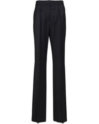 Max Mara - Wool Gabardine Trousers Blue - Lyst