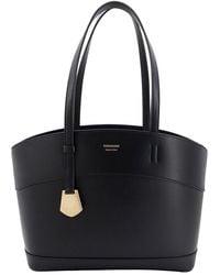 Ferragamo - Leather Shoulder Bag With Logo Print - Lyst