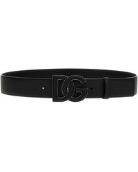 Dolce & Gabbana - Logo Leather Belt - Lyst