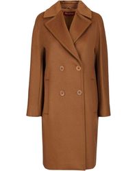 Max Mara - Double-Breasted Coat Coats - Lyst