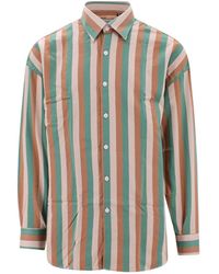 Costumein - Viscose Blend Shirt With Striped Pattern - Lyst