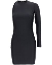Balenciaga - Cut-Out One Shoulder Dress Abiti Nero - Lyst