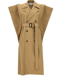 JW Anderson - Sleeveless Double-Breasted Trench Coat Trench E Impermeabili Beige - Lyst