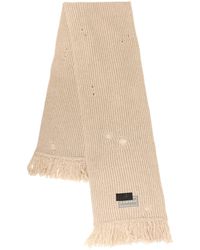 MM6 by Maison Martin Margiela - Wool Blend Scarf With Distressed Effect - Lyst