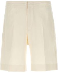 ZEGNA - Linen Oasis Bermuda Shorts Bermuda E Short Bianco-Uomo - Lyst