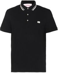 Valentino - T-shirts And Polos Blacks And Greys - Lyst