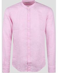 Brian Dales - Mandarin Collar Linen Shirt - Lyst