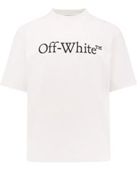 Off-White c/o Virgil Abloh - Cotton T-Shirt With Frontal Logo Print - Lyst