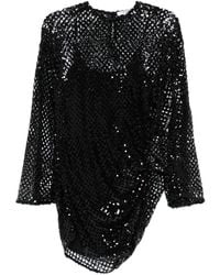 The Attico - Sheer Mesh Mini Dress - Lyst
