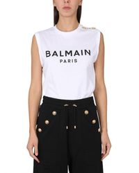 Balmain - Tshirt With Logo - Lyst