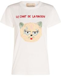 Valentino - T-shirts And Polos Light And Natural - Lyst