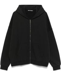 Palm Angels - Curved Logo Zipped Hoody - Lyst