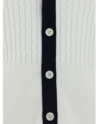 Thom Browne - Placed Baby Cable Rib Stitch V Neck Card - Lyst