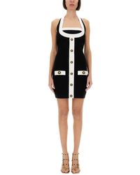 Balmain - Abito Bicolore Con Schiena Scoperta - Lyst