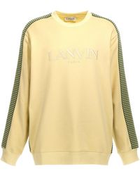 Lanvin - Brodé Side Curb Felpe Giallo - Lyst