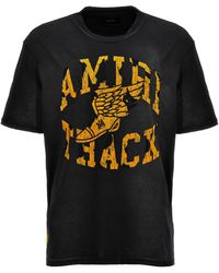 Amiri - Track T Shirt Nero - Lyst
