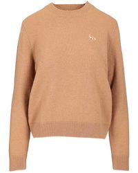 Maison Kitsuné - Lambswool Sweater Knitwear - Lyst