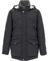 Brunello Cucinelli - Flannel Down Jacket Puffer Jackets - Lyst