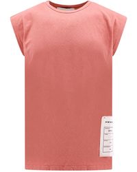 Amaranto - Cotton And Linen Top With Logoed Label - Lyst