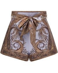 Zimmermann - Hypnotic Flat Front Bermuda E Short Viola-Donna - Lyst