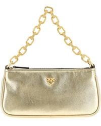 Pinko - Half Moon Baguette Borse A Tracolla Oro-Donna - Lyst
