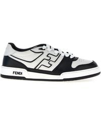 Fendi - Match Sneakers Bianco/Nero-Uomo - Lyst