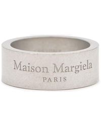 Maison Margiela - Engraved Ring With Polished Finish - Lyst