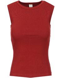 Flore Flore - Slim Fit Sleeveless Top Tops Bordeaux - Lyst