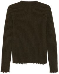 Uma Wang - Maglione A Coste Con Bordi Sfrangiati-Donna - Lyst