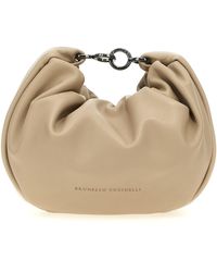 Brunello Cucinelli - Hobo Brioche Crossbody Bags - Lyst
