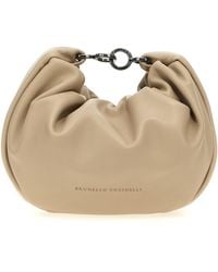 Brunello Cucinelli - Hobo Brioche Crossbody Bags - Lyst