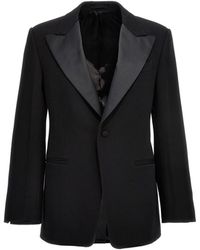 Ferragamo - Tuxedo Blazer Jacket Giacche Nero - Lyst
