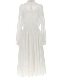 Ermanno Scervino - Lace Long Dress Abiti Bianco - Lyst