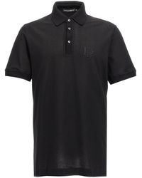 Dolce & Gabbana - Logo Embroidery Polo Shirt - Lyst