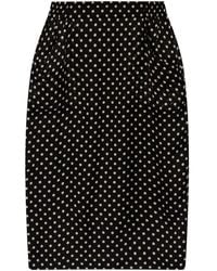 Saint Laurent - Polka Dot Pattern Skirt - Lyst