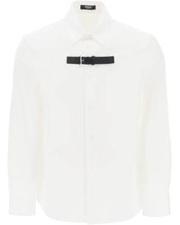 Versace - Camicia Con Cinturino In Pelle - Lyst